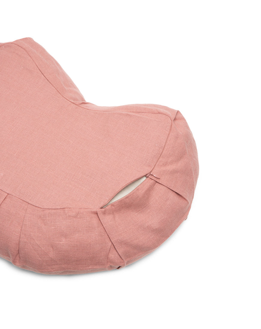 linen halfmoon meditation cushion - Image 5