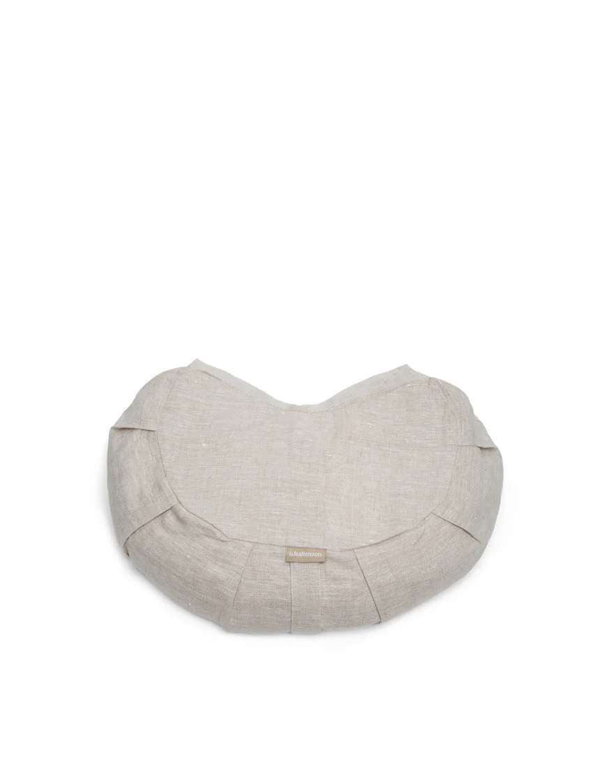 linen halfmoon meditation cushion - Image 6