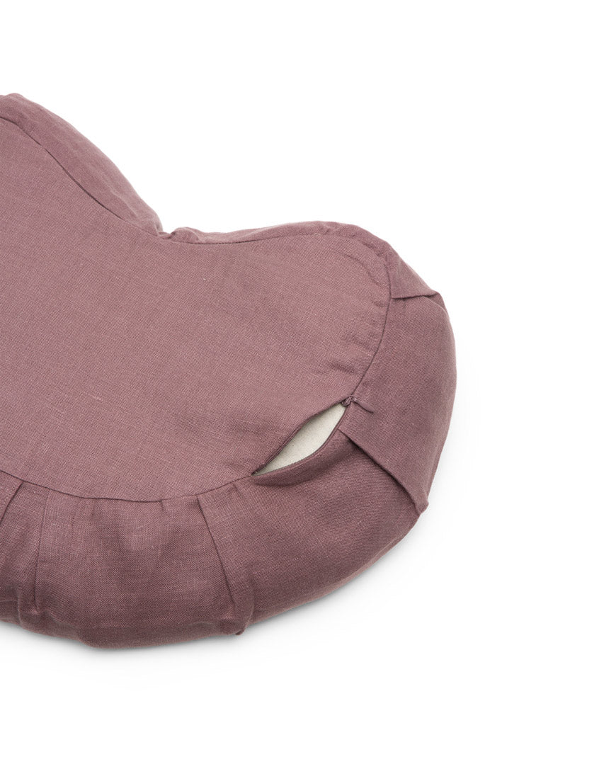 linen halfmoon meditation cushion cover - Image 4