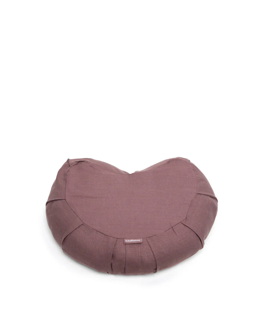 linen halfmoon meditation cushion cover - Image 6