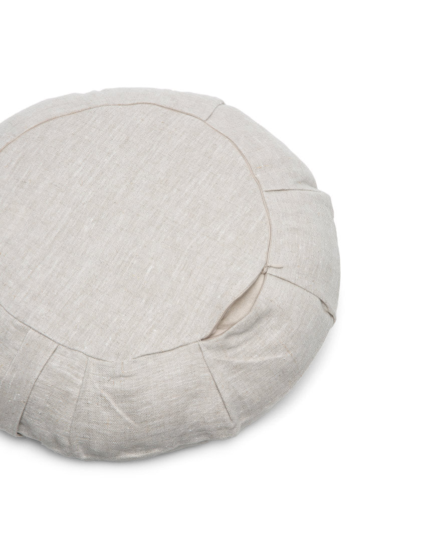 linen round meditation cushion cover - Image 2